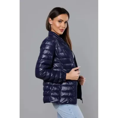 Lehká dámská prošívaná přechodná bunda MODA706 tmavě modrá