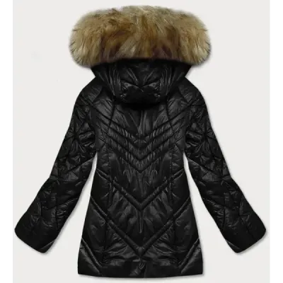 Dámská přechodná bunda s kapucí MODA97 černá