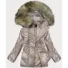 Dámská přechodná bunda s kapucí MODA97 camel