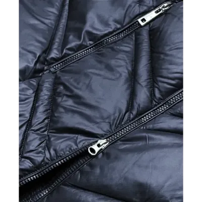 Dámská přechodná bunda s kapucí MODA97BIG tmavě modrá