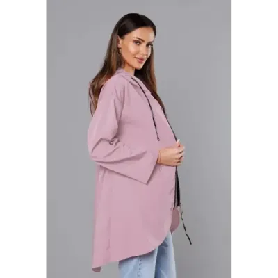 Dámská asymetrická tunika MODA8117 světle růžová