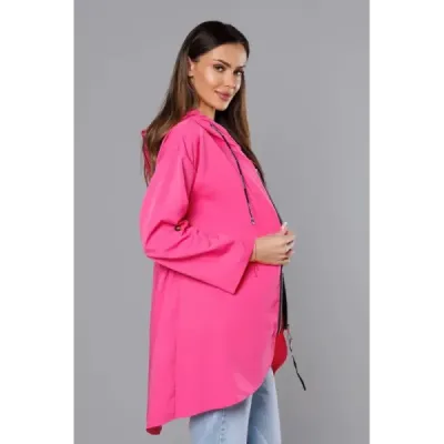 Dámská asymetrická tunika MODA8117 růžová