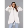 Dámská asymetrická tunika MODA8117 smetanová