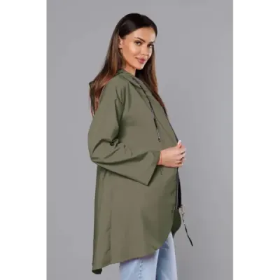 Dámská asymetrická tunika MODA8117 khaki