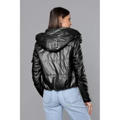 Krátká dámská jarní bunda MODA8138 černá