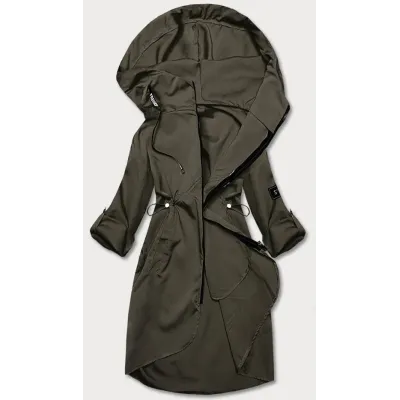 Tenká dámská tunika s kapucí MODA8118 khaki