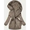 Dámská bunda parka s kapucí MODA8121 béžová