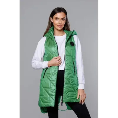Dámská prošívaná vesta MODA8127 zelená