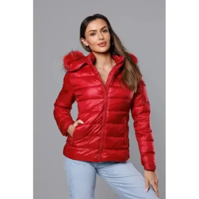 Dámská zimní bunda MODA0129 červená