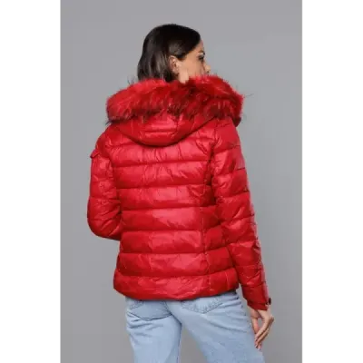 Dámská zimní bunda MODA0129 červená