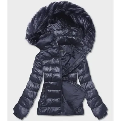 Dámská zimní bunda MODA0129 tmavě modrá