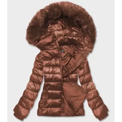 Dámská zimní bunda MODA0129 hnědá