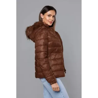 Dámská zimní bunda MODA0129 hnědá