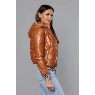 Dámská podzimní bunda MODA8030 karamelová