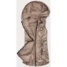 Dámská vesta s kapucí MODA0129 tmavě béžová