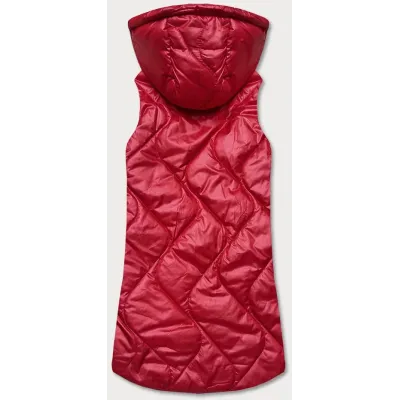 Dámská vesta s kapucí MODA0129 červená