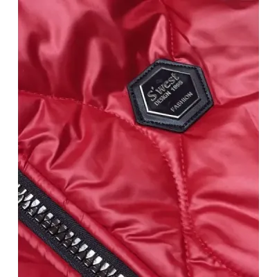 Dámská vesta s kapucí MODA0129 červená