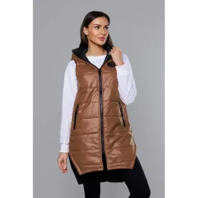 Dámská vesta MODA0122 karamelová