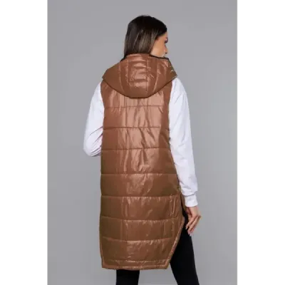 Dámská vesta MODA0122 karamelová