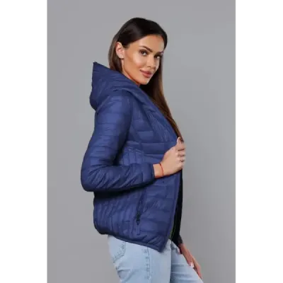 Dámská prošívaná jarní bunda MODA0123 tmavě modrá