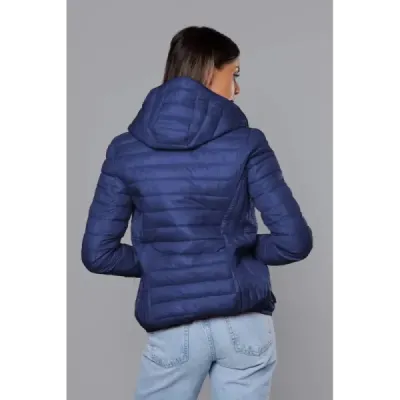 Dámská prošívaná jarní bunda MODA0123 tmavě modrá
