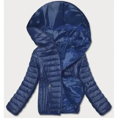 Dámská prošívaná jarní bunda MODA0123 tmavě modrá