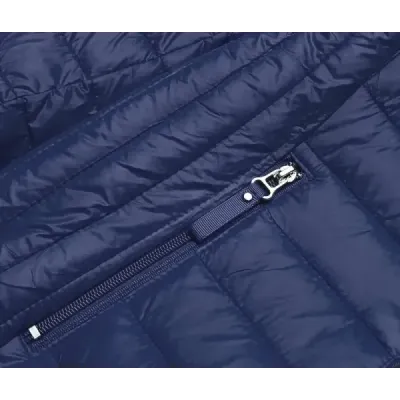 Dámská prošívaná jarní bunda MODA0123 tmavě modrá