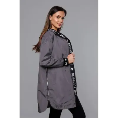 Dámská přechodná bunda MODA8145 tmavě šedá