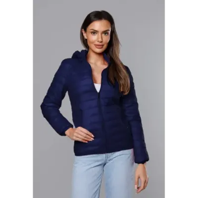 Dámská prošívaná jarní bunda MODA0124 tmavě modrá