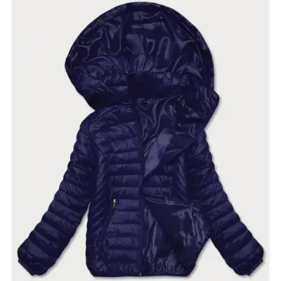 Dámská prošívaná jarní bunda MODA0124 tmavě modrá