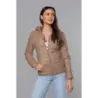 Dámská prošívaná jarní bunda MODA0124 béžová