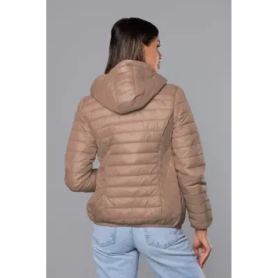 Dámská prošívaná jarní bunda MODA0124 béžová