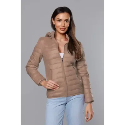 Dámská prošívaná jarní bunda MODA0124 béžová
