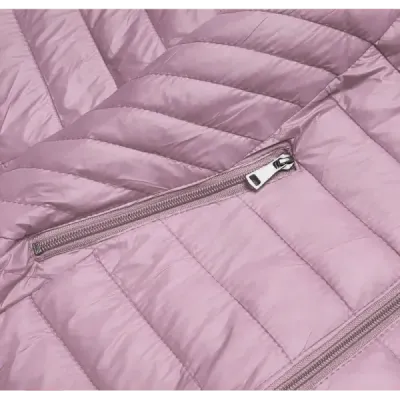 Dámská prošívaná jarní bunda MODA0124 růžová