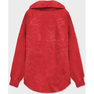 Krátký dámský kabát alpaka MODAJ65 červený