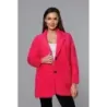 Krátký vlněný dámský kabát alpaka MODA7108-1 fuchsia