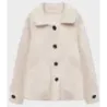 Krátký dámský kabát alpaka MODA537 béžový