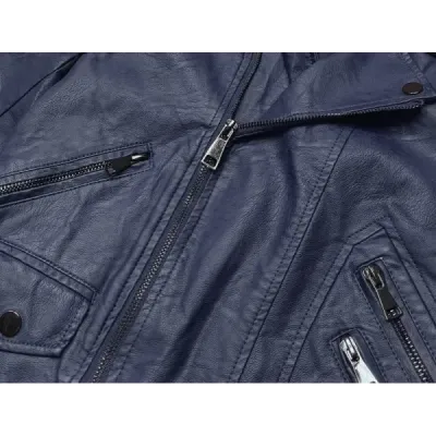 Dámská koženková bunda MODA0025 modrá