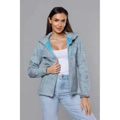 Dámská sportovní softshell bunda MODA1605 šedo-modrá