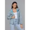 Dámská sportovní softshell bunda MODA1605 šedo-modrá