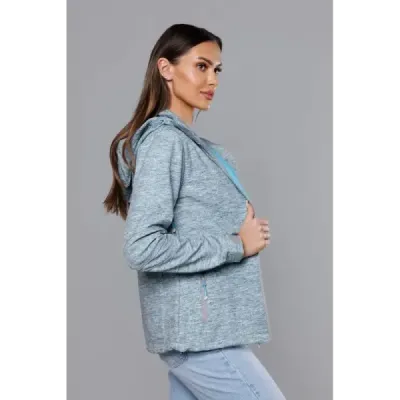 Dámská sportovní softshell bunda MODA1605 šedo-modrá