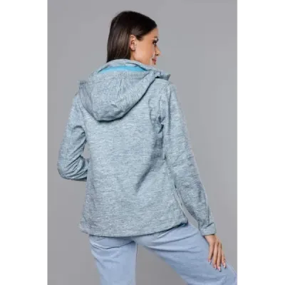 Dámská sportovní softshell bunda MODA1605 šedo-modrá