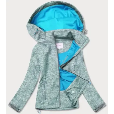 Dámská sportovní softshell bunda MODA1605 šedo-modrá