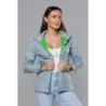 Dámská sportovní softshell bunda MODA1605 šedo-limetková