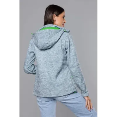 Dámská sportovní softshell bunda MODA1605 šedo-limetková