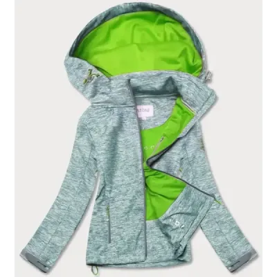 Dámská sportovní softshell bunda MODA1605 šedo-limetková