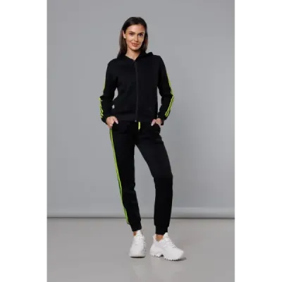 Dámská tepláková souprava MODA0057 černo-limetková
