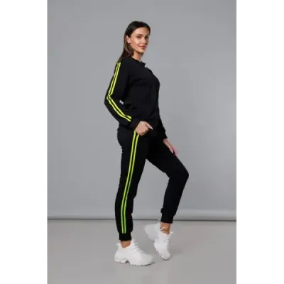 Dámská tepláková souprava MODA0057 černo-limetková