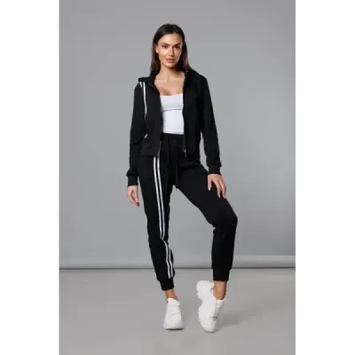 Dámská tepláková souprava MODA0052 černo-bílá