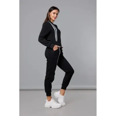 Dámská tepláková souprava MODA0052 černo-bílá